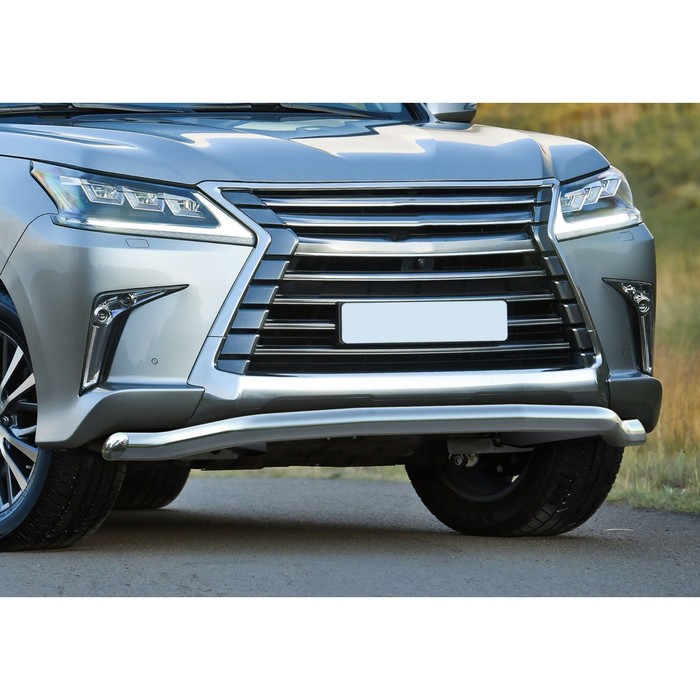 Защита переднего бампера Lexus LX, d76 волна