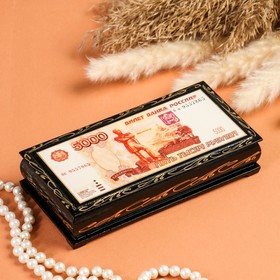 Шкатулка - купюрница «5000 рублей», 8,5×17 см, лаковая миниатюра
