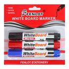A set of markers for whiteboard, 3 colors, 3 mm, blister