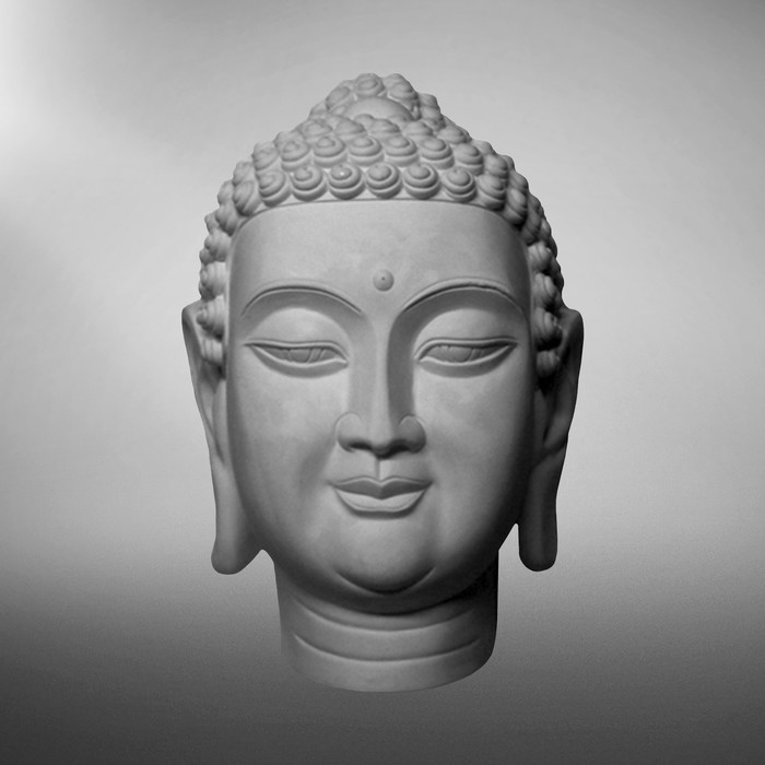 Гипсовая фигура известные люди: Голова Будды, 31 х 20,5 х 44 см - фото 79056462