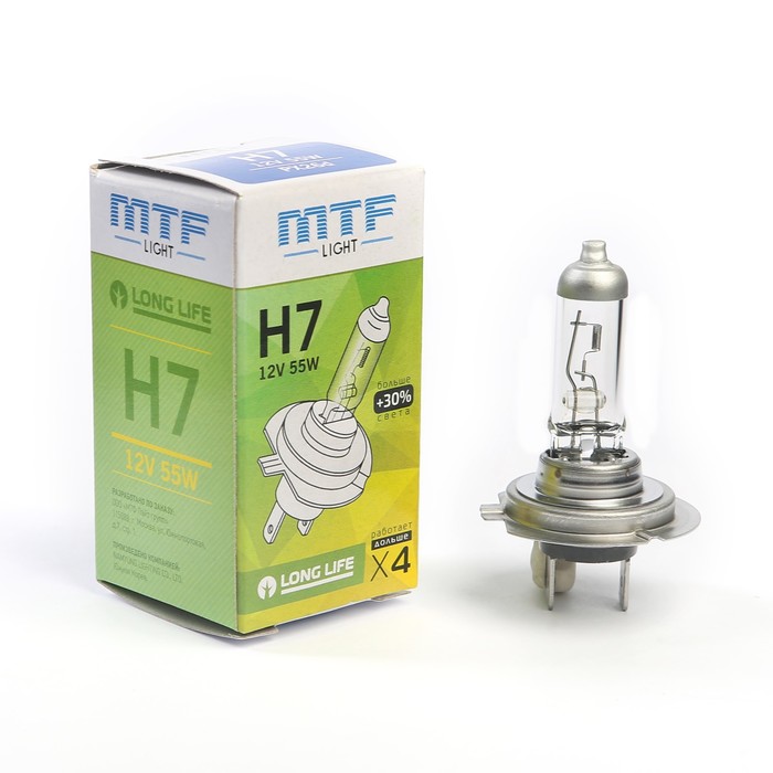 Автолампа MTF, Standard+30%, H7, 12 В, 55 Вт, HS1207