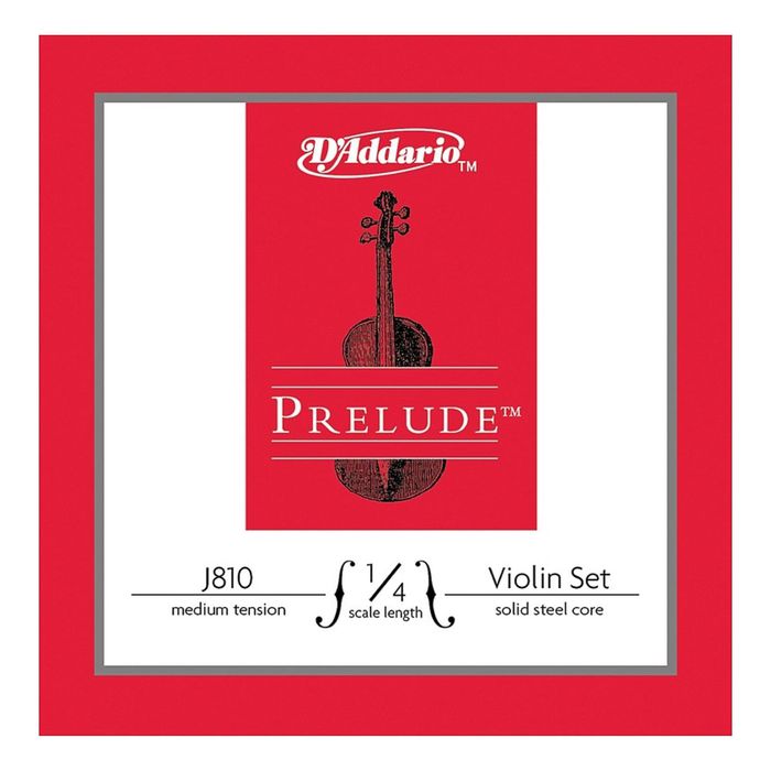 Струны для скрипки D'Addario J810-1/4M Prelude размером 1/4, среднее натяжение