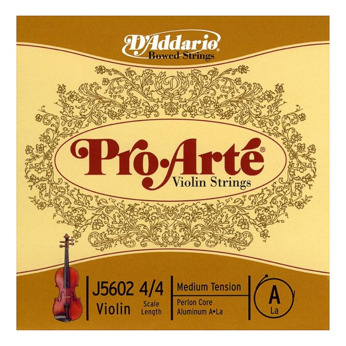 Отдельная струна D'Addario J5602-4/4M Pro-Arte  А/Ля для скрипки размером 4/4