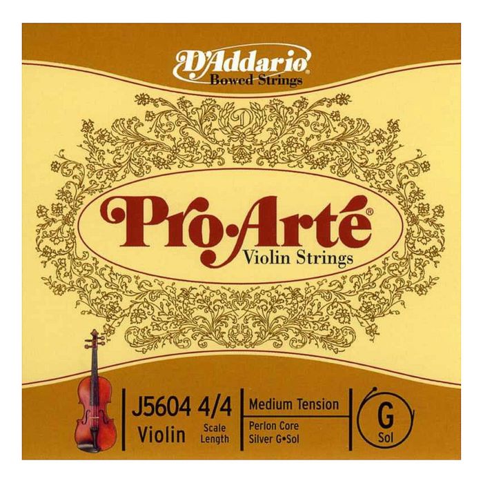 Отельная струна G/Соль для скрипки D'Addario J5604-4/4M Pro-Arte  размером 4/4