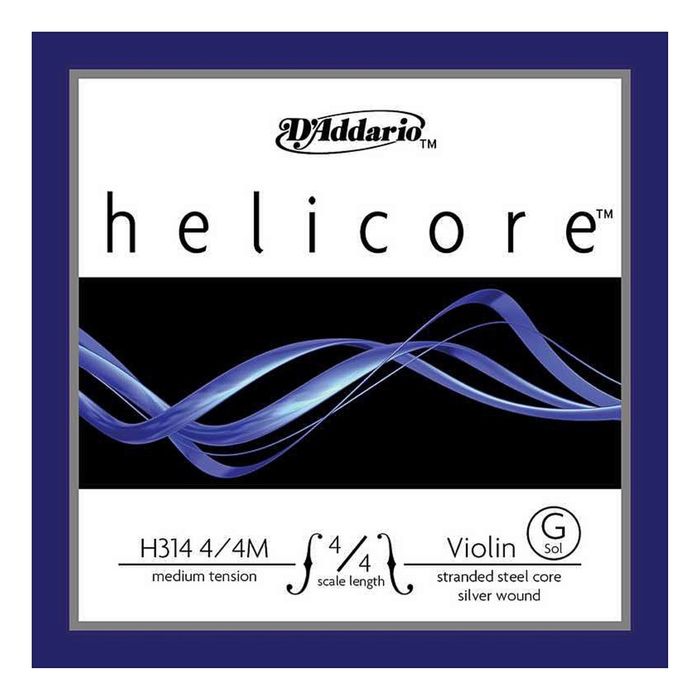 Отдельная струна D'Addario H314-4/4M Helicore  G/Соль для скрипок размером 4/4