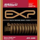 Струны для мандолины D'Addario EXP74 Coated фосфорная бронза, Medium, 11-40 Струны для мандолины D'Addario EXP74 Coated фосфорная бронза, Medium, 11-40