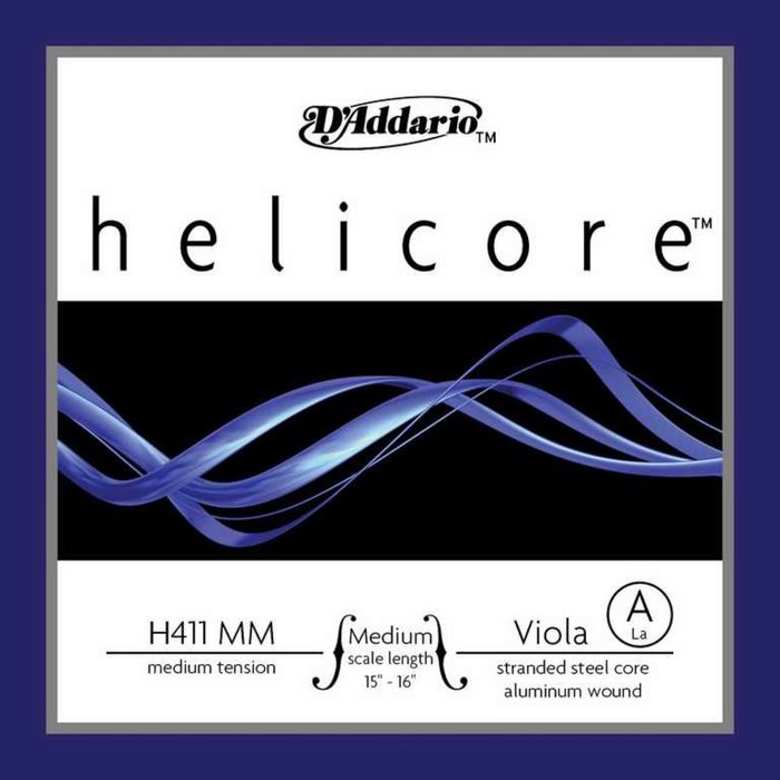 Отдельная струна D'Addario H411-MM Helicore  A/Ля для альта, среднее натяжение