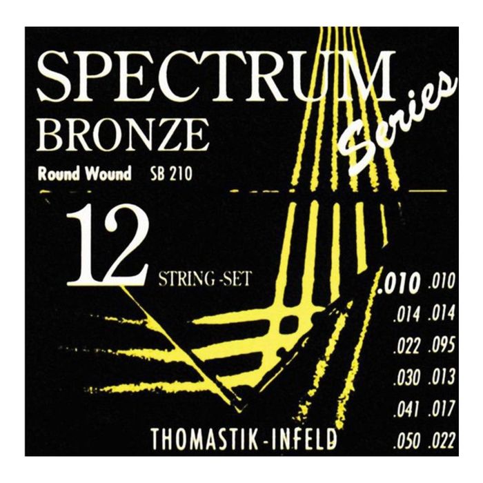 Комплект струн для 12-струнной акустической гитары Thomastik SB210 Spectrum Bronze бронза