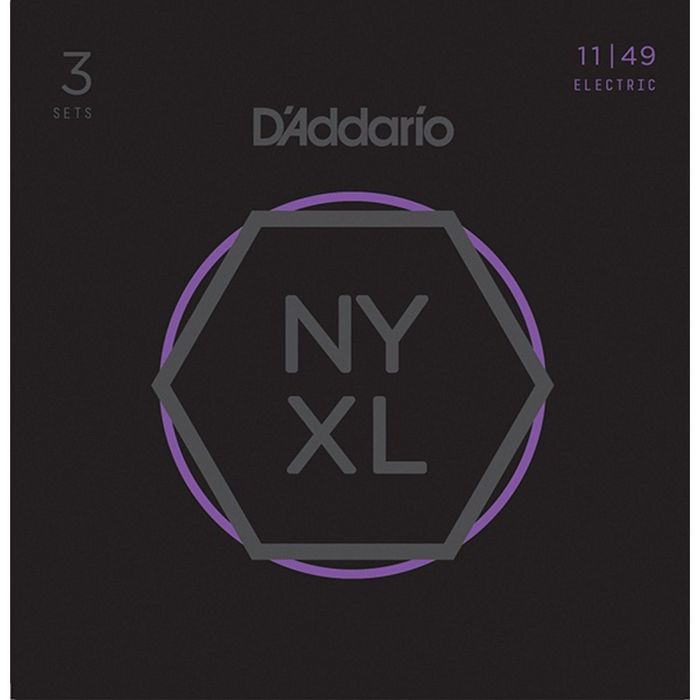 3 Комплекта струн для электрогитары D'Addario NYXL1149-3P NYXL  Medium, 11-49