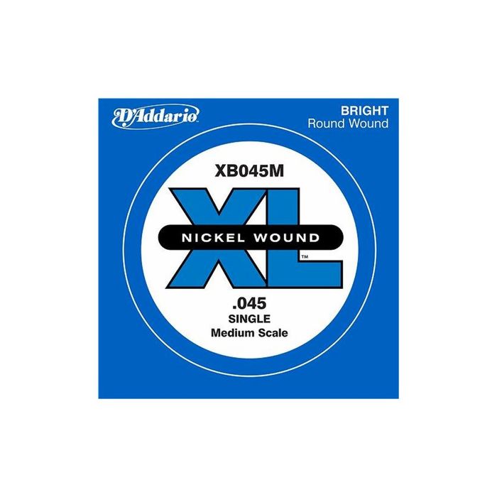 Отдельная струна для бас-гитары D'Addario XB045M Nickel Wound никелированная, 045