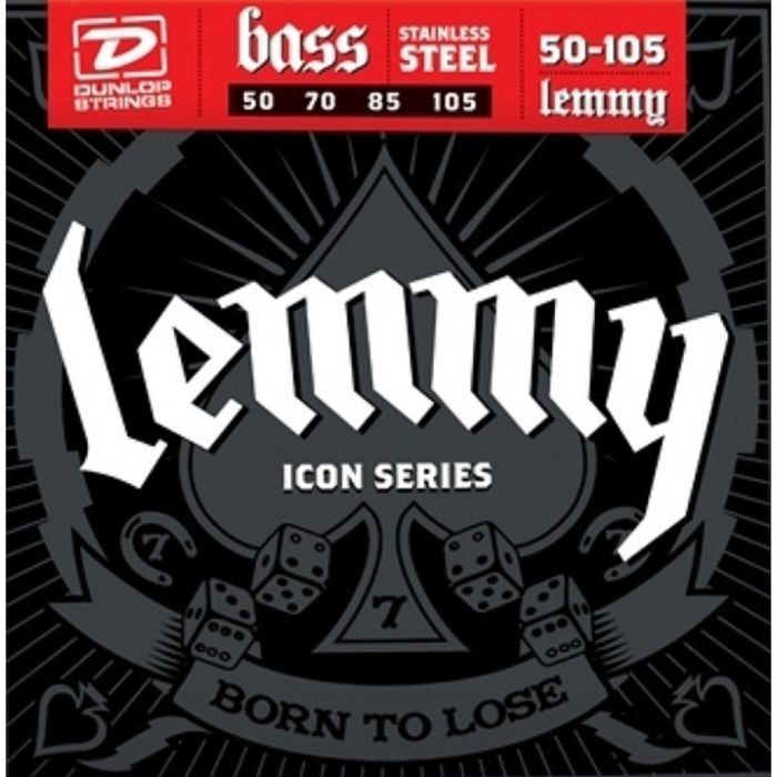 Комплект струн для бас-гитары Dunlop LKS50105 Lemmy Signature  нерж.сталь, 50-105