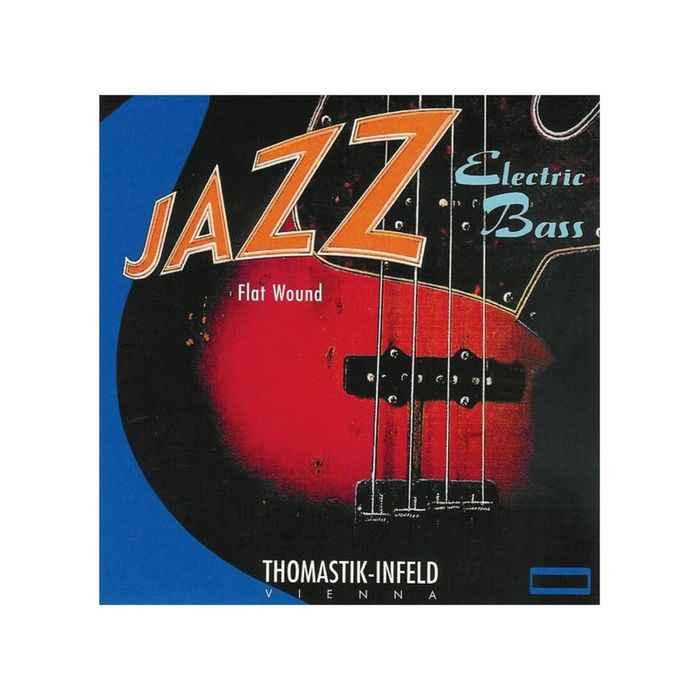 Комплект струн для бас-гитары Thomastik JF324 Jazz Flat Wound  никель, плоская оплетка