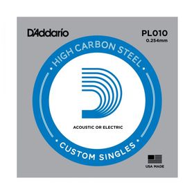 Отдельная стальная струна D`Addario PL010 PLAIN STEEL без обмотки 0.010"