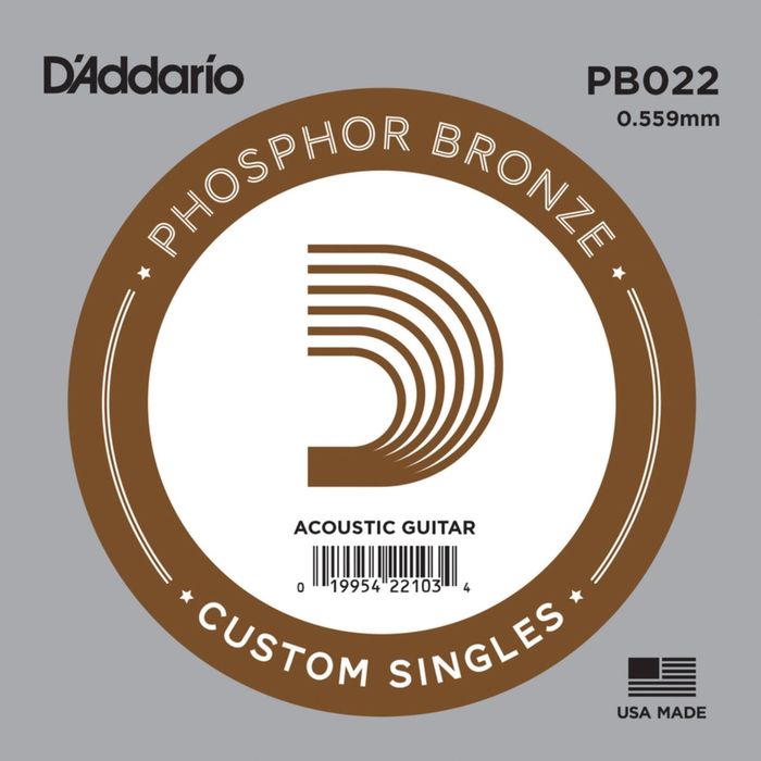 Отдельная струна D'Addario PB022 Phosphor Bronze  для акустической гитары