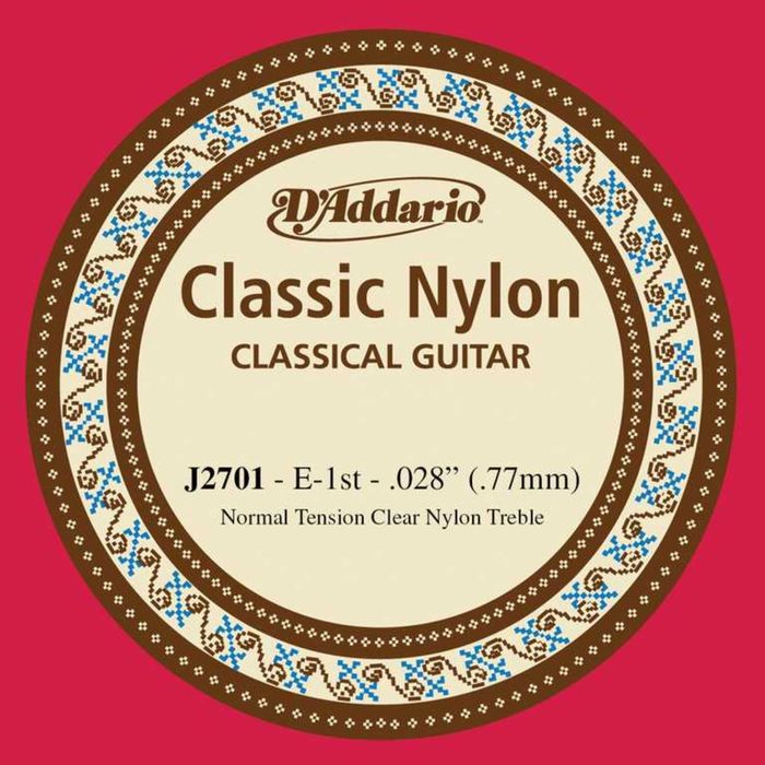 Отдельная первая струна для классической гитары D'Addario J2701 Classical, нейлон