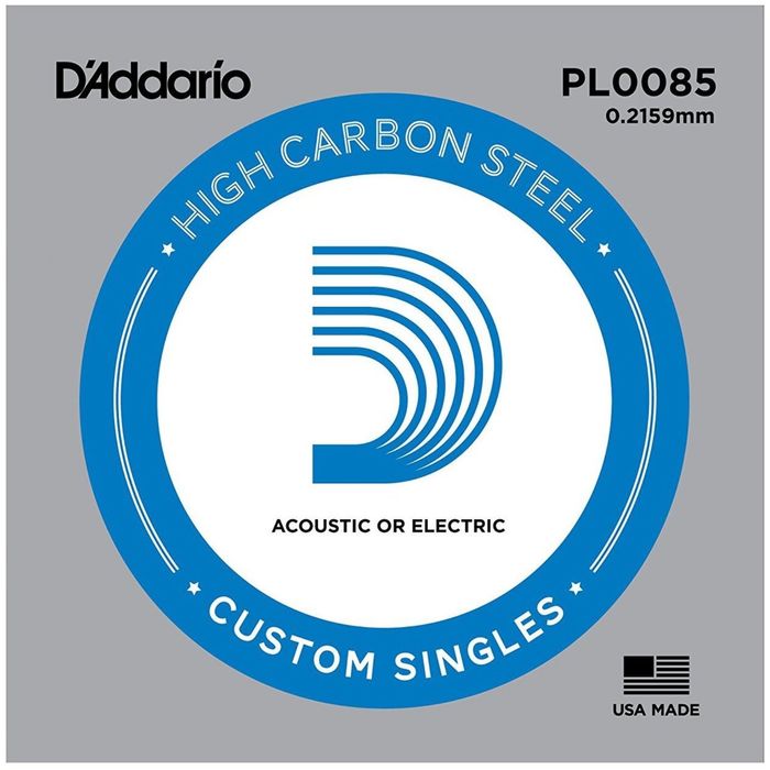 Отдельная струна D'Addario PL0085 Plain Steel  без обмотки, сталь, .0085,