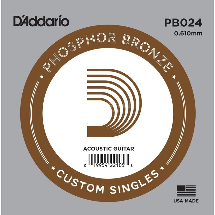 Отдельная струна D'Addario PB024 Phosphor Bronze  для акустической гитары