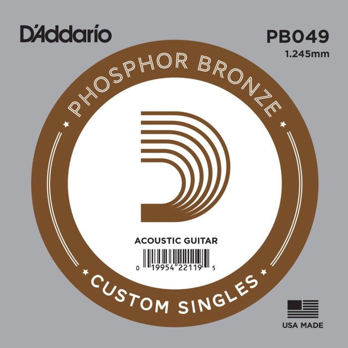 Отдельная струна D'Addario PB049 Phosphor Bronze  для акустической гитары