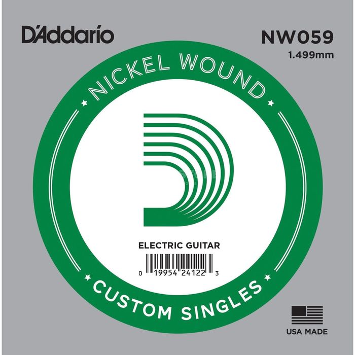 Отдельная струна D'Addario NW059 Nickel Wound  для электрогитары, .059,