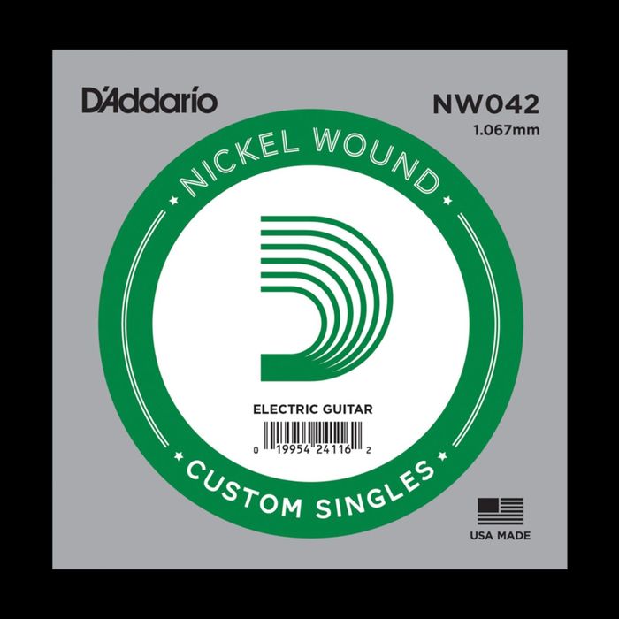 Отдельная струна D'Addario NW042 Nickel Wound  для электрогитары, .042,