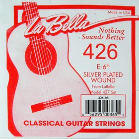 Отдельная струна La Bella 426  №6, посеребренная