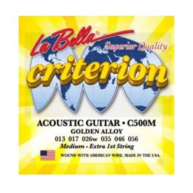 Струны для акустической гитары La Bella C500M Criterion  бронза, Medium, 13-56, La Bella