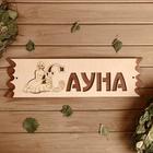 Табличка "Сауна" с накладной картинкой, 45х12,5см Табличка "Сауна" с накладной картинкой, 45х12,5см
