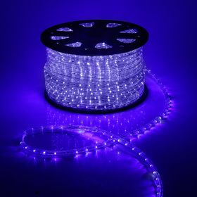 Световой шнур Luazon Lighting 13 мм, IP65, 100 м, 36 LED/м, 220 В, 2W, мерцание, свечение синее/белое