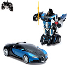 Робот-трансформер радиоуправляемый Bugatti Veyron, работает от аккумулятора, масштаб 1:22, МИКС mz 2331X