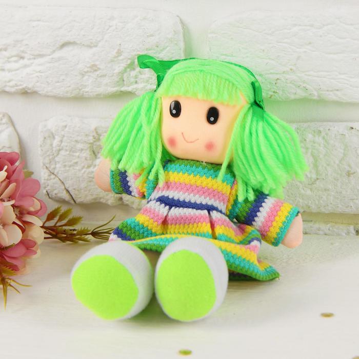 Мягкая игрушка «Кукла», в вязаном платье, цвета МИКС - фото 797576383