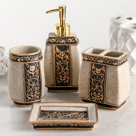 Set of bathroom accessories, 4 piece "Indian elephant"