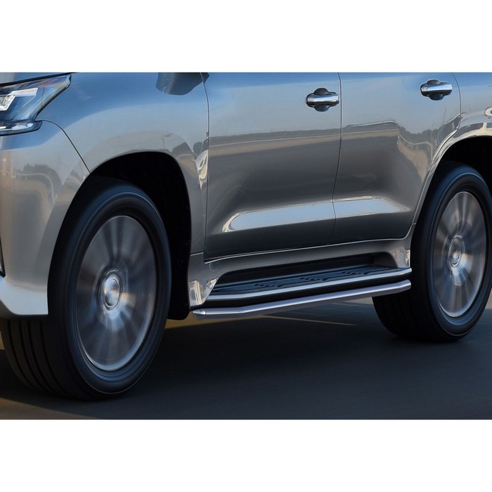 Защита штатных порогов Lexus LX, d42