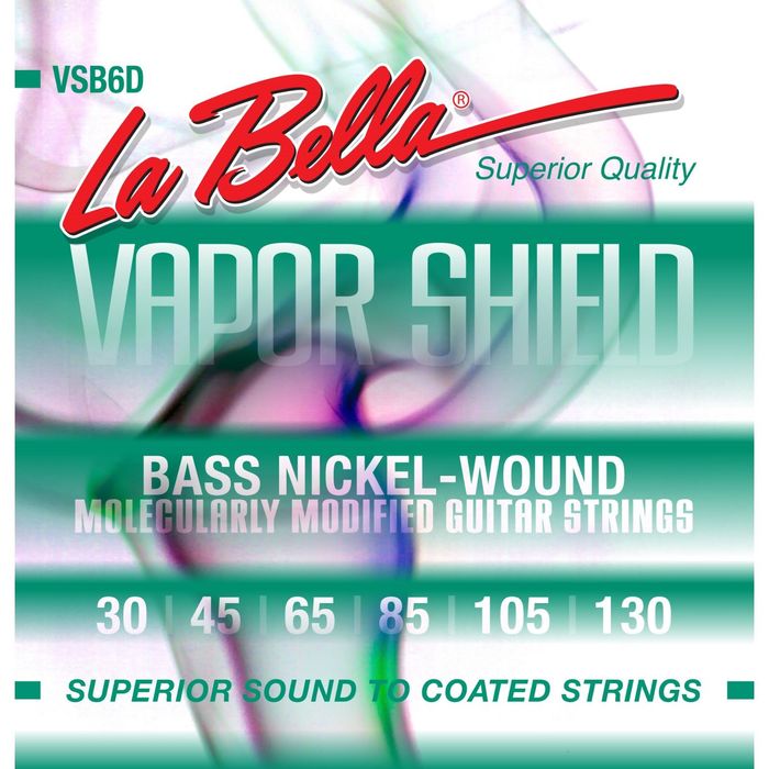 Струны для 6-струнной бас-гитары La Bella VSB6D Vapor Shield никелированные, 30-130