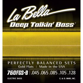 Струны для бас-гитары La Bella 760FGS Gold Flats  45-105, сплав бронзы, Standart
