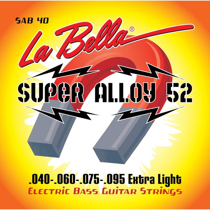 Струны для бас-гитары La Bella SAB40 Super Alloy 52  железо/никель, 40-95, Extra Light