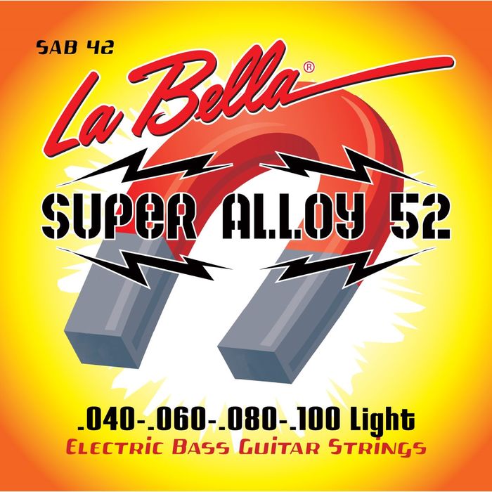 Струны для бас-гитары La Bella SAB42 Super Alloy 52  железо/никель, 42-100, Light