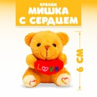 Soft toy-suspension "Bear with heart", paws embroidery, MIX color