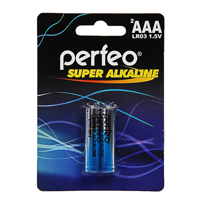 Батарейка алкалиновая Perfeo Super Alkaline, ААА, LR03-2BL, блистер, 2 шт.