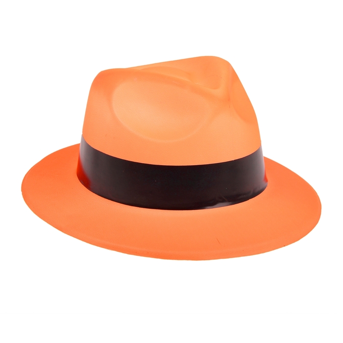 Carnival hat with piping, PP 56-58, color orange