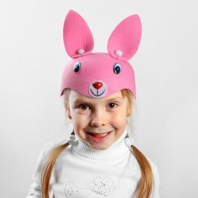 Carnival hat "Bunny" on the elastic band, PP 52-54, MIX color