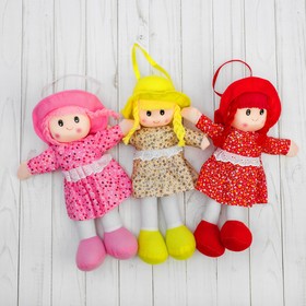 Soft toy doll with hat and dress, MIX color