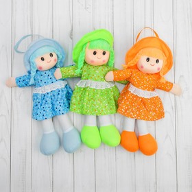 Soft toy doll with hat and dress, MIX color