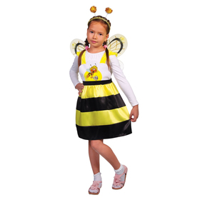 Карнавальный костюм «Пчёлка Жужа», сарафан, ободок, крылья, р. 30, рост 110-116 см
