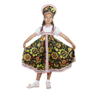 Русский народный костюм "Хохлома", платье, кокошник, цвет чёрный, р-р 32, рост 122-128 см - фото 1846265