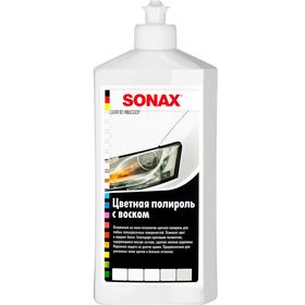 Полироль цветной SONAX с воском белый, 500 мл, 296000