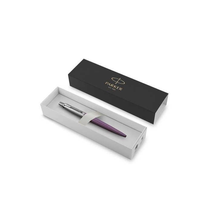 Ручка шариковая Parker Jotter Core Victoria Violet CT M, корпус фиолетовый глянцевый/ хром, синие чернила (1953190)