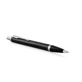 Ручка шариковая Parker IM Core Black CT M, корпус из латуни чёрный матовый/ хром, синие чернила