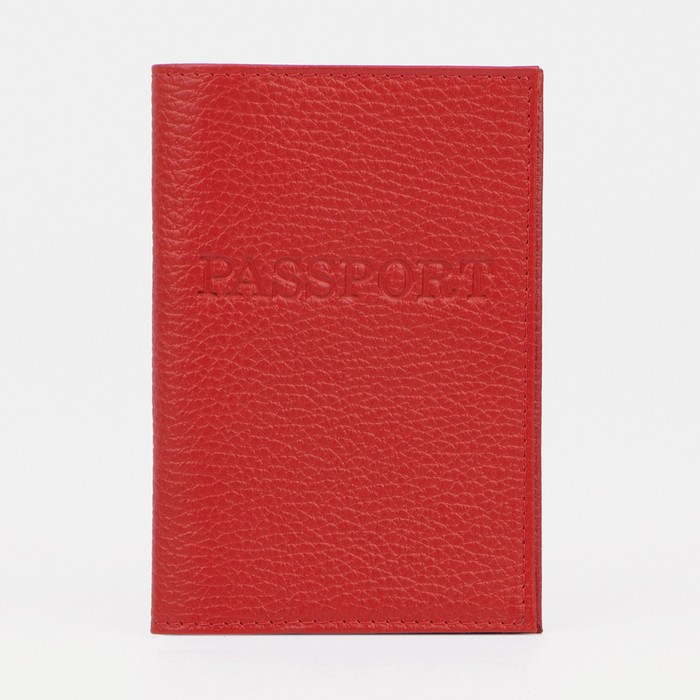 Обложка для паспорта, цвет красный - фото 1214647