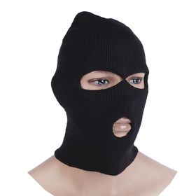 Балаклава - маска 3 отверстия, цвет чёрный