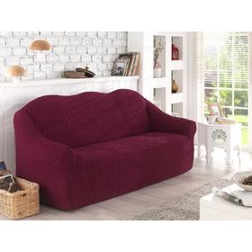 Чехол для двухместного дивана Karna, без юбки, цвет бордовый